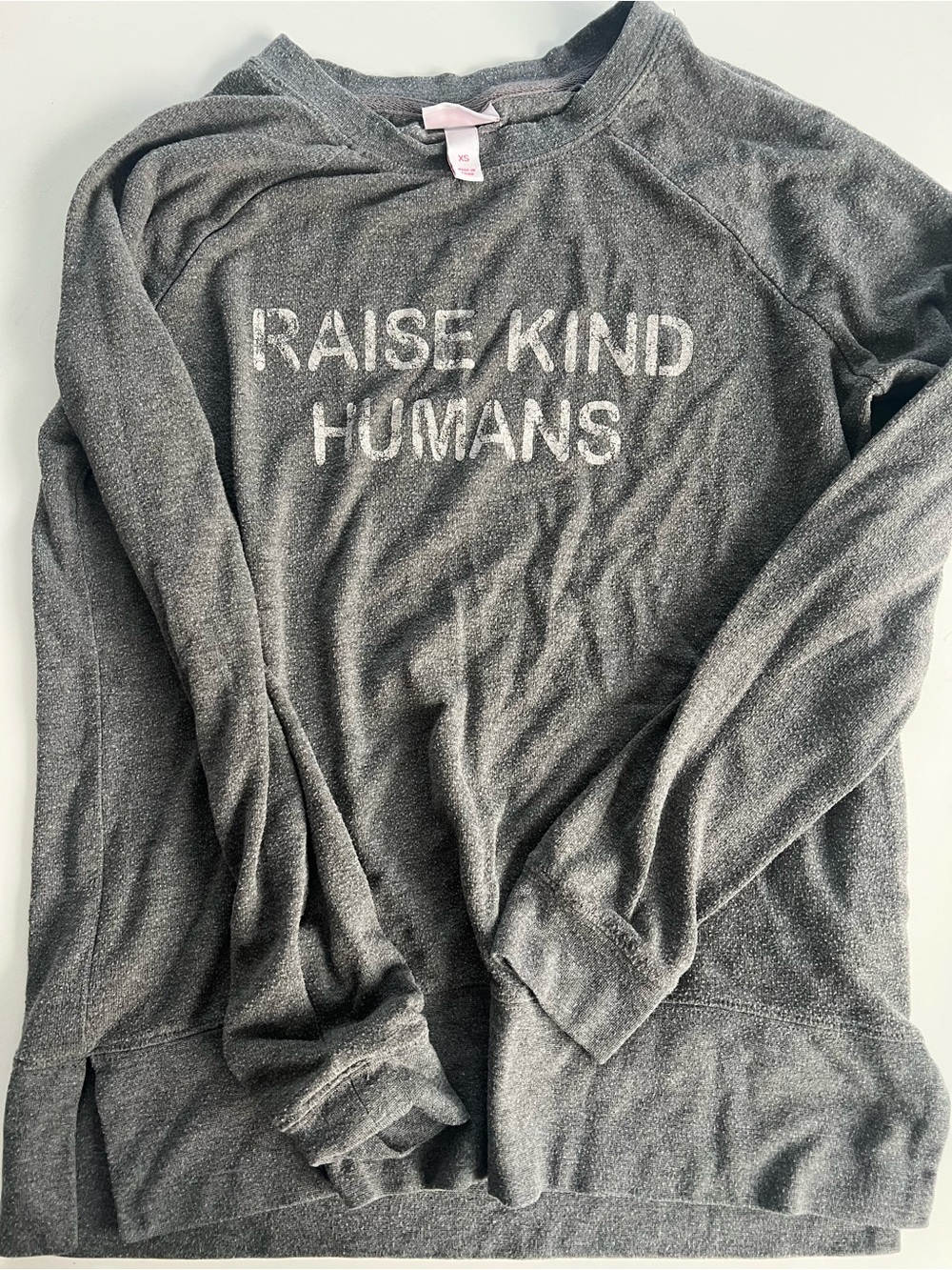 Grey 'RAISE KIND HUMANS' Maternity Crewneck Sweatshirt